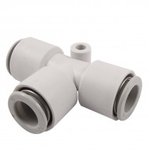 10mm OD Pneumatic Tube Tee Push In to Quick Connect One Touch Fitting