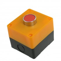 AC 400V 10A Red Cap Momentary Switch Orange Black Shell Push Button Station