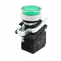 Green Flat Push Button Momentary Switch Ith10A DPST ZBE-101