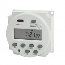 Panel Mount AC 110V Digital LCD Powered Programmable Timer Switch Relay 8A