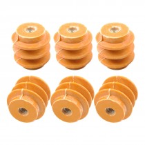 6 Pcs 50mm Height 8mm Thread Dia 660V Busbar Enhanced Insulator Supporter