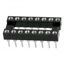 2.54mm Pitch 16 Round Pin DIP IC Socket Adaptor Black