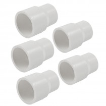 25mm x 20mm Straight PVC Water Hose Connector Adapters 5 Pcs