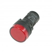 22mm Mount Thread Red LED Indicator Pilot Signal Light Lamp DC24V