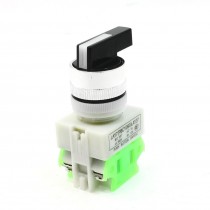 AC 660V 10A DPST 2 Position Rotary Selector Self-Locking Button Switch
