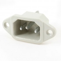 3 Pin Beige C14 Male Plug Power Inlet Socket 250V 10A for Rice Cooker