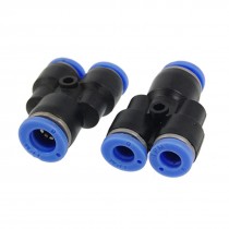 2 Pcs Y Union Tube Quick Connector Fittings 8mm to 6mm