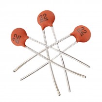100 x 22pF 50V Low Voltage Radial Ceramic Disc Capacitors