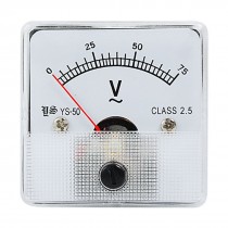 YS-50 AC 0-75V Analogue Needle Panel Meter Voltmeter