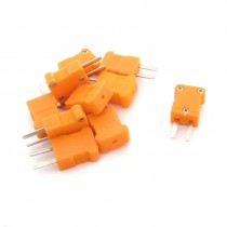 10 Pcs RTD Circuits Male K Type Thermocouple Plugs 35mm Long Orange