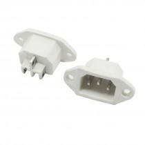 2 Pcs Cooker Part IEC320 C14 Inlet 3 Pin Terminals Power Socket AC 250V 10A