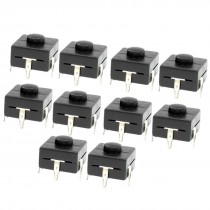 Flashlight Torch 4 Pin Latching Push Button Switch DC 50V 0.5A 10 Pcs