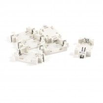 6 Pcs Off White Plastic CR2032 Cell Button Lithium Batteries Socket Holder