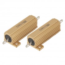 2 Pcs Screw Tabs Aluminum Housed Resistors 0.33 Ohm 50W