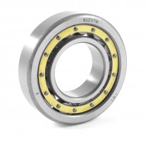 37mm x 70mm x 15mm Silver Tone Metal Cylindrical Roller Bearing NU207M