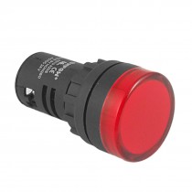 AC DC 24V 1.1" Dia Head Signal Indicator Red Light Lamp