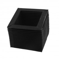 Black 100mm x 100mm x15mm Flexible Accordion Dust Cover for Machine