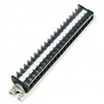 660V 15A 2 Rows 20 Positions Clear Covered Screw Terminal Barrier Block