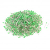 1000Pcs DC 2.2-3.2V 20mA Non-polar 3mm F3 Yellow Green LED Light Emitting Diodes