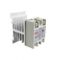 DC to AC Solid State Relay SSR-75 DA 75A 3-32V DC 90-480V AC + Heat Sink