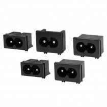 5 Pcs Male Plug IEC320 C8 AC Power Inlet Socket Connector 2.5A 250VAC