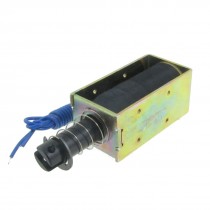 DC 24V 0.96A 19mm Stroke 0.1Kg Push Type Open Frame Solenoid Electromagnet
