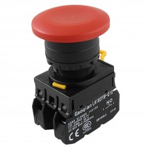 Momentary Action 1NC 1NO Red Mushroom Push Button Switch