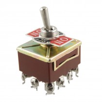 AC 15A/250V 10A/380V Screw Terminals On/Off/On 4PDT Toggle Switch