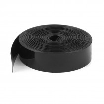 5Meters 17mm Width PVC Heat Shrink Wrap Tube Black for 1 x AAA Battery