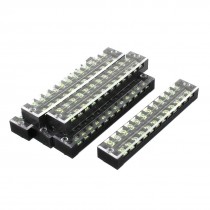 TB 2512 600V 25A 12 Position Covered Screw Terminal Barrier Block Strip 6 Pcs