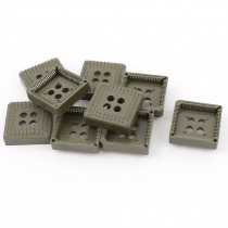 Through Hole Mounting PLCC68P PLCC 68pin DIP IC Sockets Brown 10 Pcs