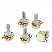 5 Pcs B1K 1K Ohm 3 Terminals Rotary Audio B Type Potentiometer Pot