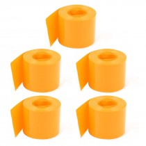 5pcs 2M 6 5ft Orange PVC Heat Shrink Wrap Tubing 23mm for 1XAA Battery
