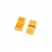 Plastic Console Mixer Mixed Slider Fader Knobs Replacement Yellow 2pcs