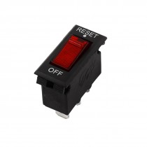Over Load Protection Red Lamp Reset Off 3 Pin Rocker Switch AC 125 250V 10A