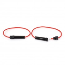 2 Pcs Wire Screw Type 6x30mm Inline AGC Fuse Holder for Car