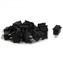 20pcs SPDT 3 Pin Terminal Soldering Boat Rocker Switches AC 250V 6A 125V 10A