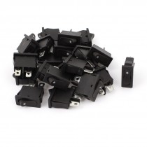 AC 250V 6A 125V 10A Truck SPST on Off 2 Position 2pin Rocker Switches 20pcs
