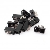 10pcs 90 Degree 10 Pin 2 Row 2 54mm Male JTAG Socket Connector Box Header