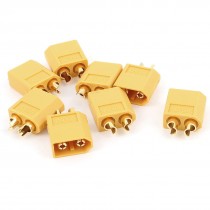 8 Pcs Yellow Male XT60 EC Plug Connector Adapter for RC Model Battery