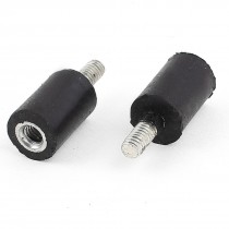 2pcs M4 End Rubber Vibration Mount Isolator Damper 10mm x 15mm