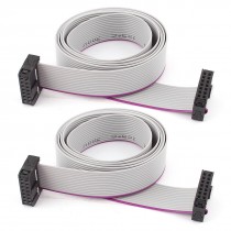 2pcs FC14P 14-Pin Arduino DIY IDC Socket Extension Flat Ribbon Cable Wire 100cm