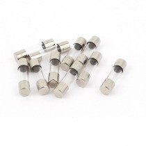 10pcs 250V 0 75A 750mA Fast Blow Glass Fuses Tubes 5mm x 20mm