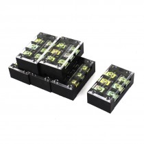 TB 4503 600V 45A 3 Position Covered Screw Terminal Barrier Block Strip 6 Pcs