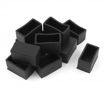 12pcs Rubber Rectangle Tubing Covers Insert Leg End Caps Protector 39mm x 19mm