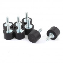 8pcs M4 x 12mm Male Thread Rubber Vibration Isolator Mount 5 8" x 3 8"