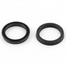 2pcs 19mm x 15mm x 3mm Rubber Air Seal Gaskets Black for Solenoid Valve