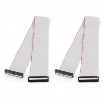 2pcs FC40P 40 Pin IDC Socket Extension Flat Ribbon Cable Wire 50cm 20inch