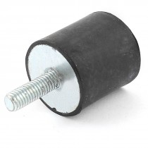 M6 Male Female Cylinder Rubber Vibration Mount Isolator 25mm x 25mm