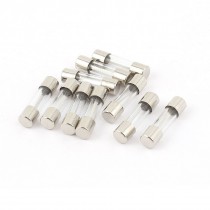 10 Pcs 250V 10Amp Slow Blow Time Delay Glass Fuses Tubes 5mm x 20mm